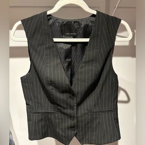 Black pinstriped women’s vest